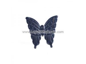 Hematite Butterfly 32mm Pendant